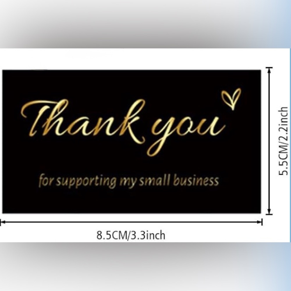 20 (6x9) Bags + 20 Thank You Cards- Gold Script - Picture 2 of 9